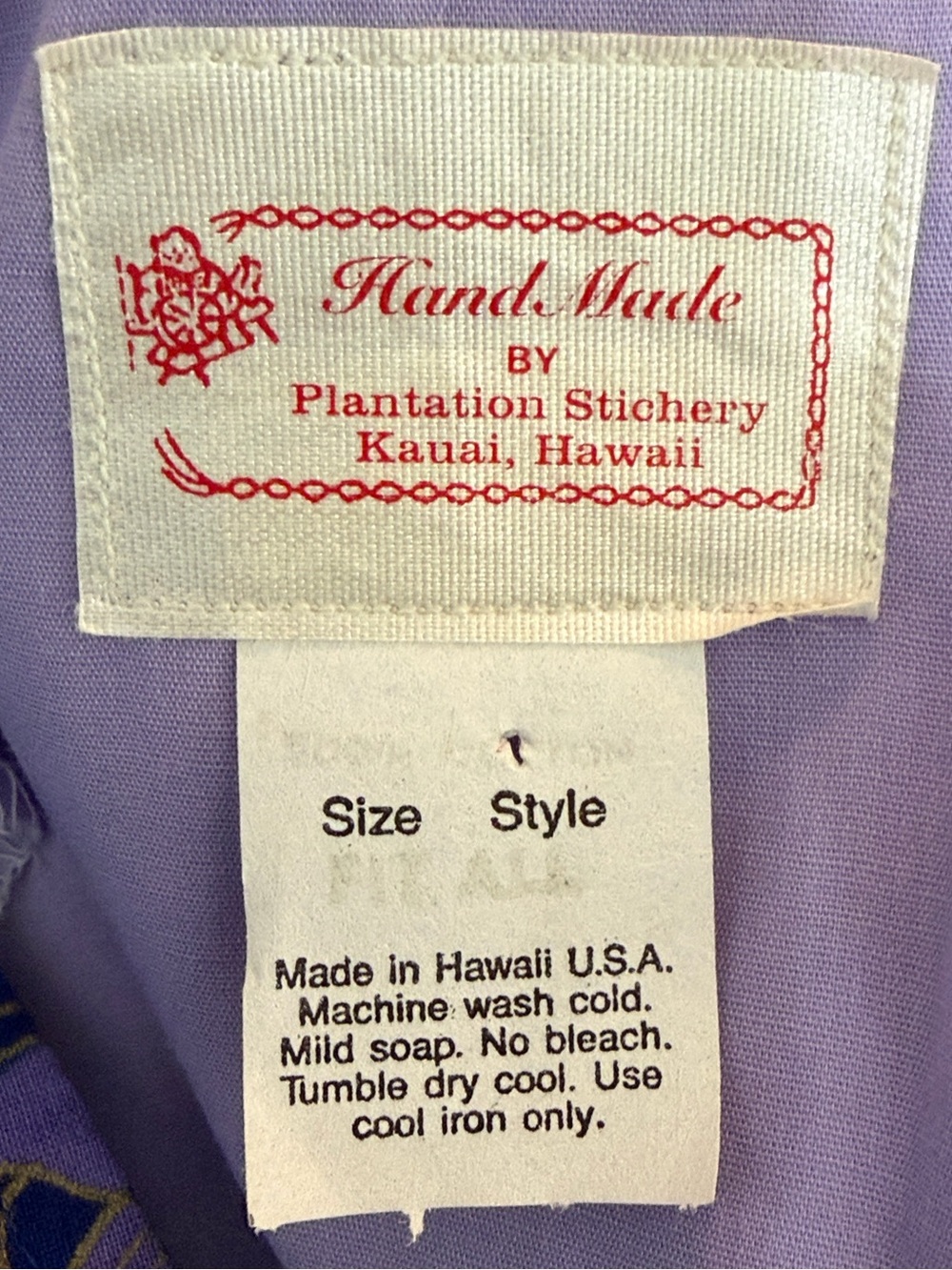Vintage Handmade Plantation Stitchery Floral Hawaiian Dress Mumu - Picture 12 of 12